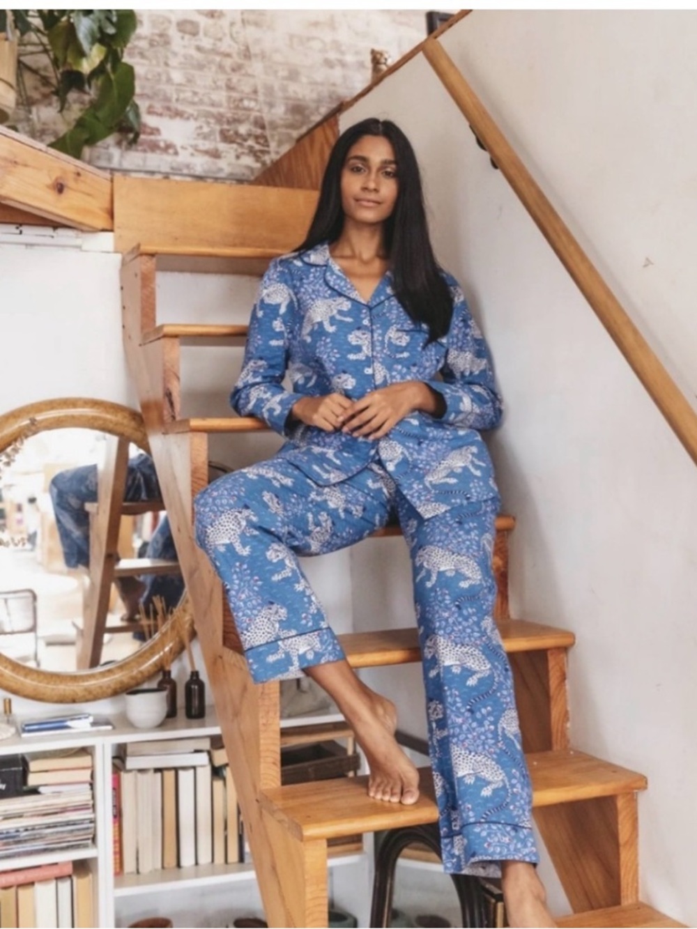 Printfresh Bagheera Long Pajama Sleep Set - Size XS Womens